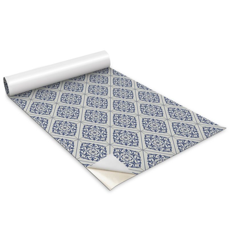 Okleina Na Szafki Kuchenne Wallfluent 100x50 cm Portugalskie niebieskie płytki Okleina Do Mebli DIY 1 rol.
