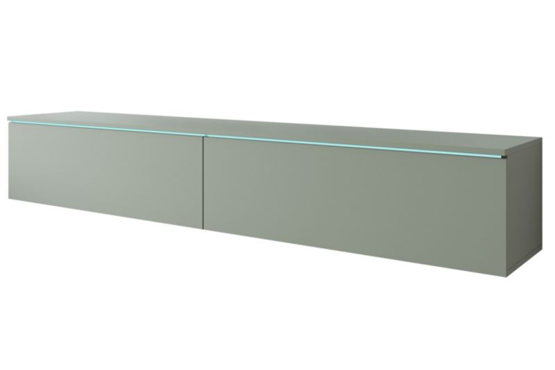 Szafka RTV MINIO go for it DONNA 180 cm mglista zieleń z oświetleniem LED, 1 szt.
