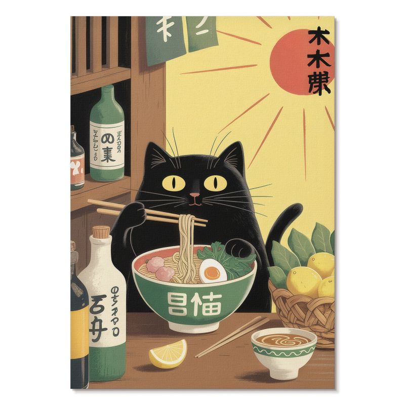 Plakat na Płótnie Tulup 59,4,x84 cm (A1) Koci ramen Do kuchni, jadalni, 1 szt.