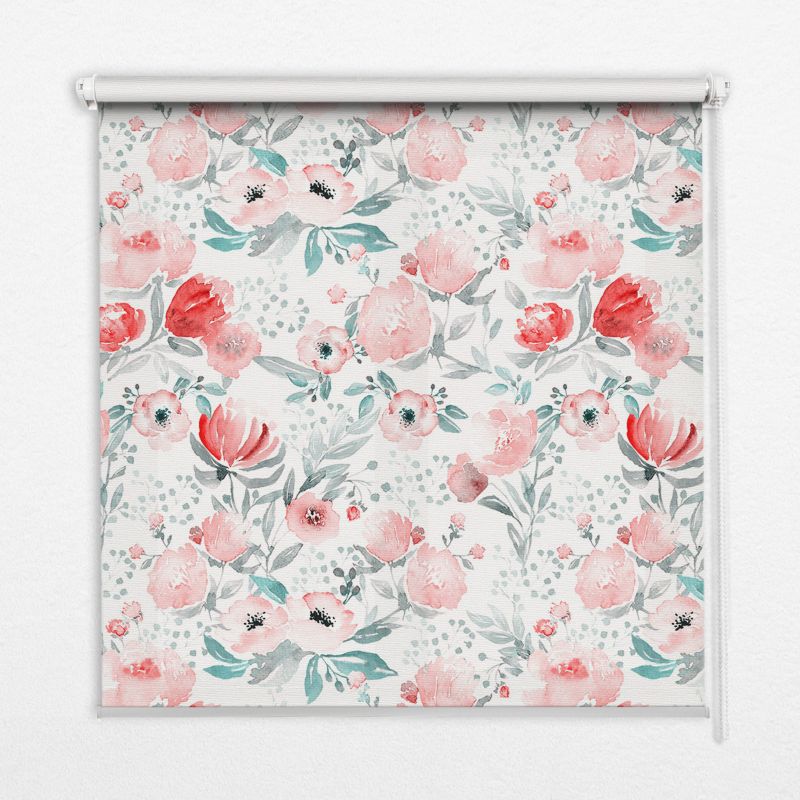Roleta Okienna Tulup 60x140 cm Różowy Mak Montaż do ściany/sufitu 1 szt.