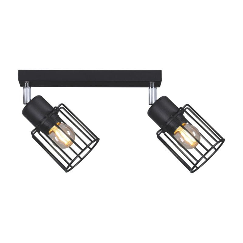 Lampa sufitowa wisząca Kaja Troy czarna wym: 20 x 26 x 9 cm 2xE27 x 60W 1 szt.