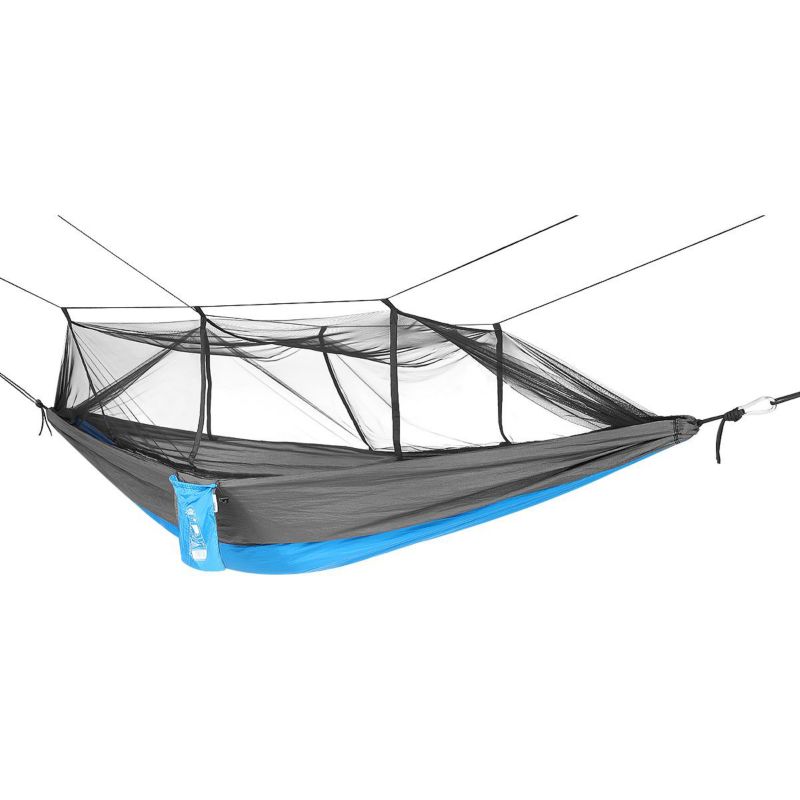 Hamak Enero Camp turystyczny 2 osobowy 270X140cm z moskitierą niebieski 1szt