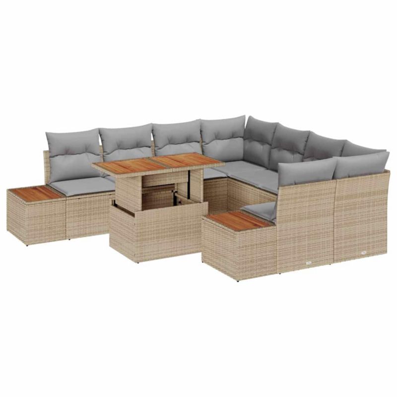 Zestaw mebli ogrodowych WaszeMeble polirattan szary z poduszkami WM-3350057 1 kpl