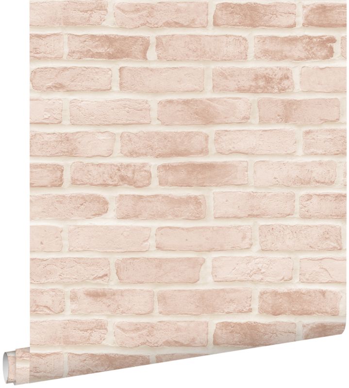 Tapeta ESTAhome cegła jasny brzoskwiniowy róż 53 cm x 10.05 m - 1 rol.