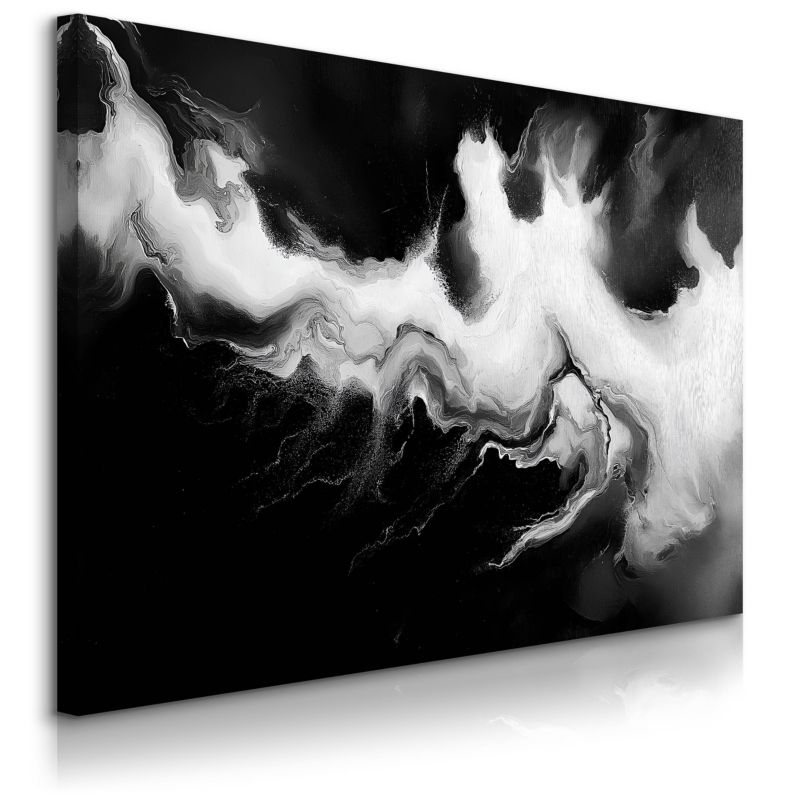 Obraz Muralo Do Salonu Czarny Marmur Abstrakcja Styl Glamour 90x60 cm 1 szt.