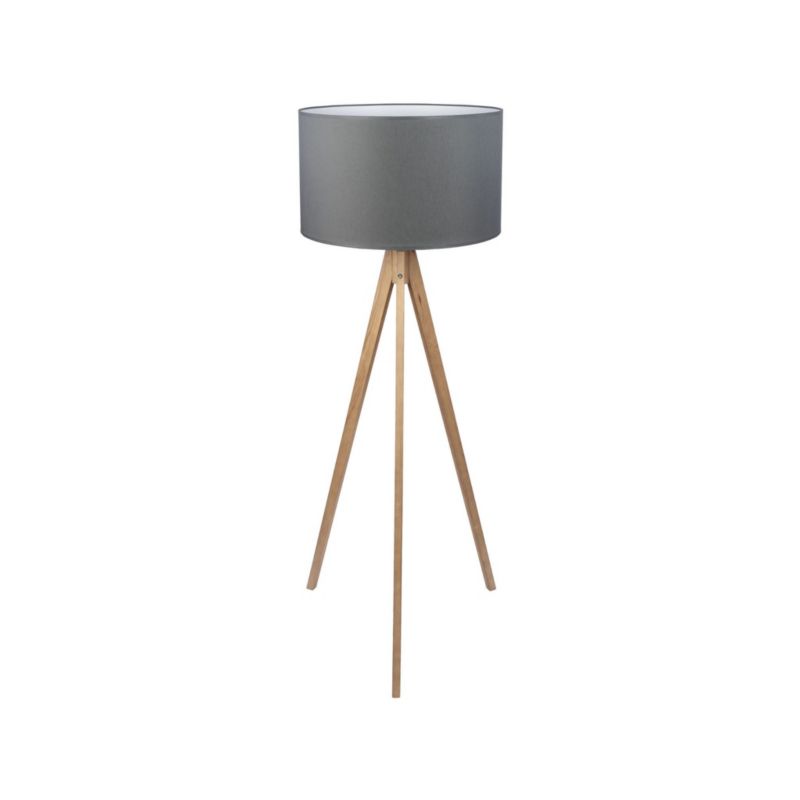 Lampa podłogowa stojąca TK-Lighting Treviso jasne drewno-szary grafitowy 1 x E27 x 20W wym: 145 x 60 x 60 cm - 1 szt.