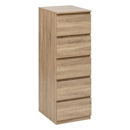 Komoda Dolo 5 szuflad skandynawska Atmosphera naturalne drewno do sypialni 1 szt.