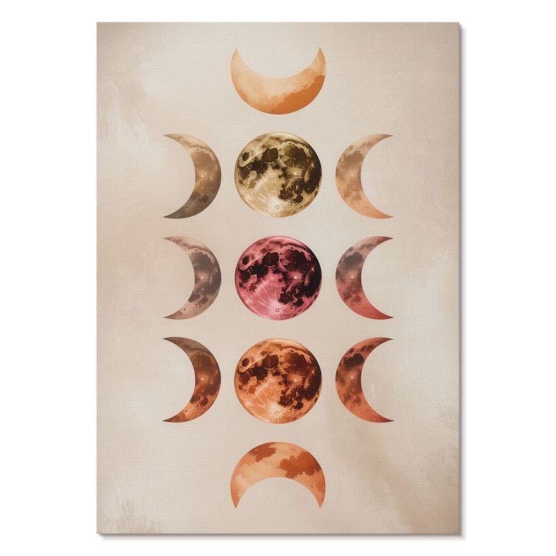 Nowoczesny Plakat na Płótnie Tulup 21x29,7 cm (A4) Księżycowe fazy Do sypialni, salonu, biura 1 szt.