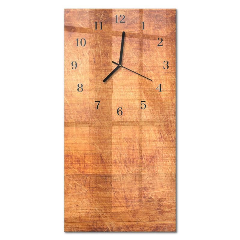 Zegar Ścienny Cichy Mechanizm Tulup 30x60 cm z Czarnymi Wskazówkami Deski Drewniane 1 szt.