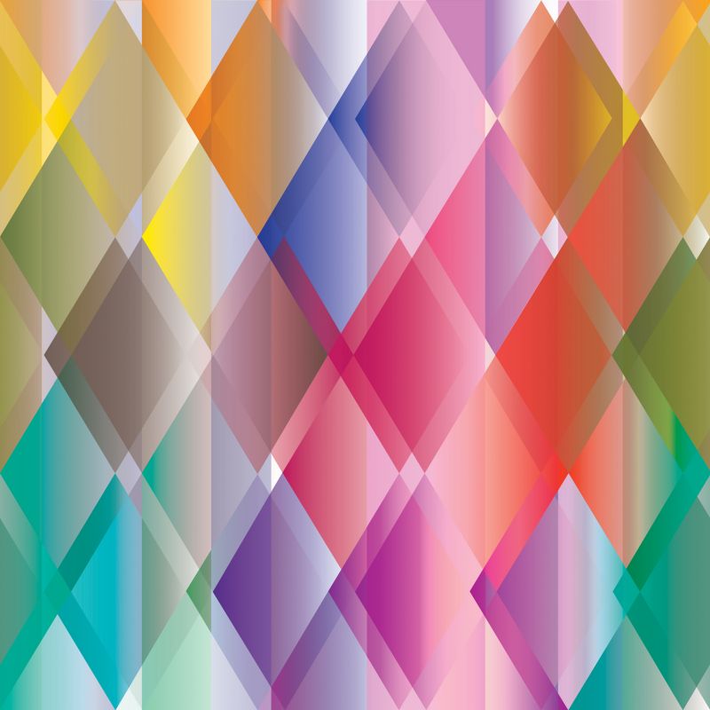 fototapeta Origin Wallcoverings kolorowe trójkąty żółtym,różowym,czerwonym,fioletowymIzielonym 300 x 279 cm - 1 rol.
