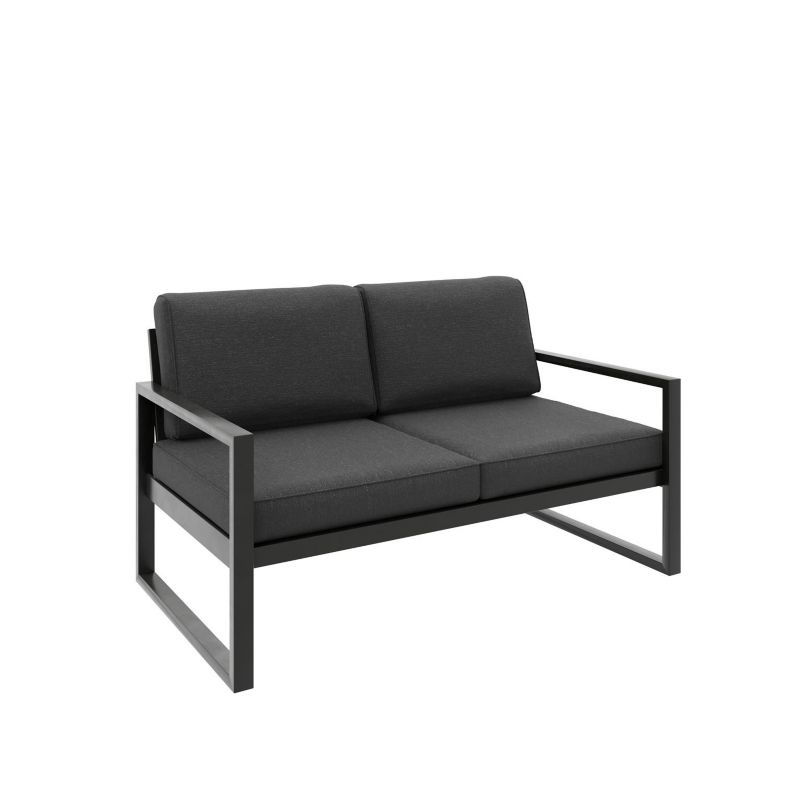 Sofa ogrodowa Bettso Alicante dwuosobowa na czarnych nogach grafit 1szt.