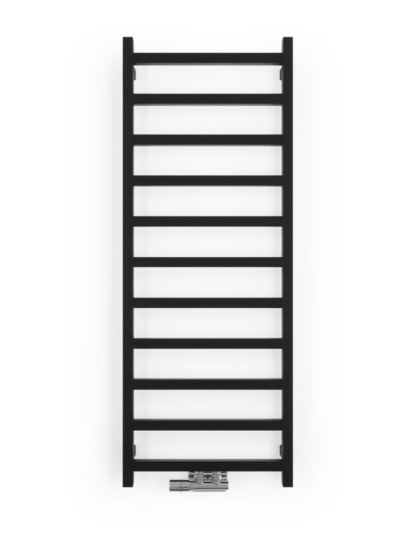 Grzejnik LaVita Lungo 132x50 cm czarny, dekoracyjny, drabinkowy, 501W, dolne podłączenie, 1 szt.