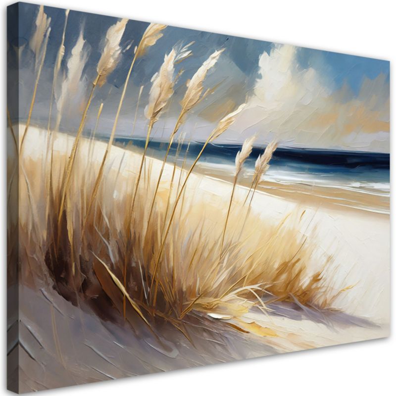 Obraz do salonu sypialni Feeby Plaża Morze Wydmy Pejzaż 90x60 cm 1szt