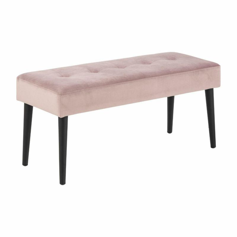 Ławka do przedpokoju Glory Actona różowa tapicerowana 95 x 37 x 45 cm 1 szt.