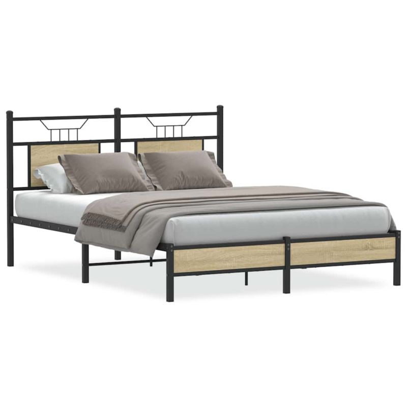 Rama łóżka WaszeMeble 150x200 cm Dąb sonoma drewno WM-4106946 1 szt.
