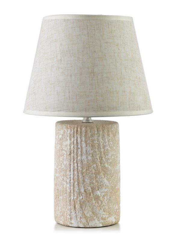Lampa stołowa ceramiczna Mondex LETI GREY 12x22,5x36 cm szara 1 szt.