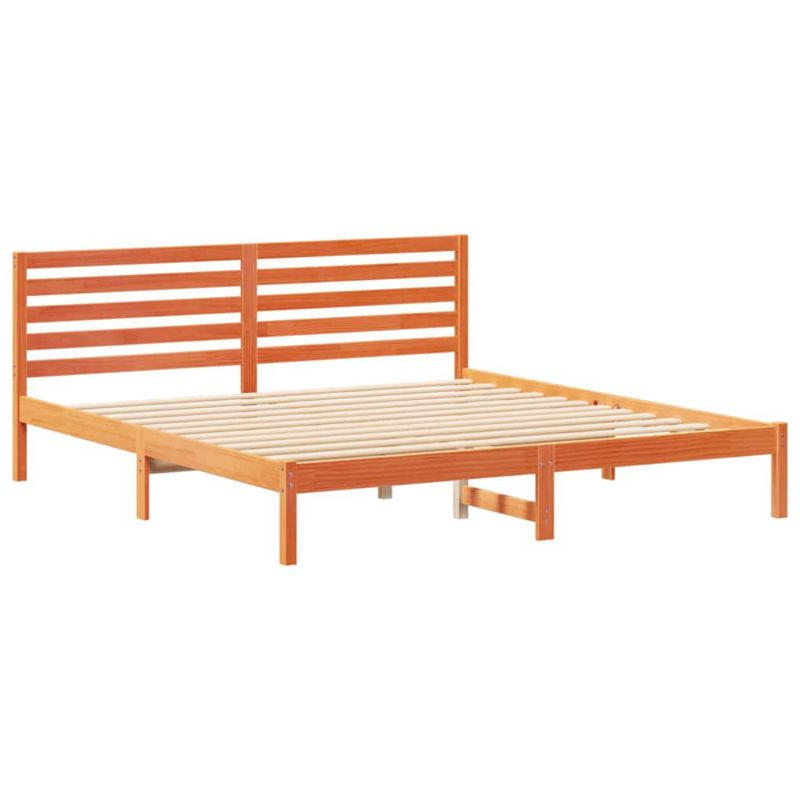 Łóżko drewniane WaszeMeble 200x200 cm brązowy WM-872277 1 szt.
