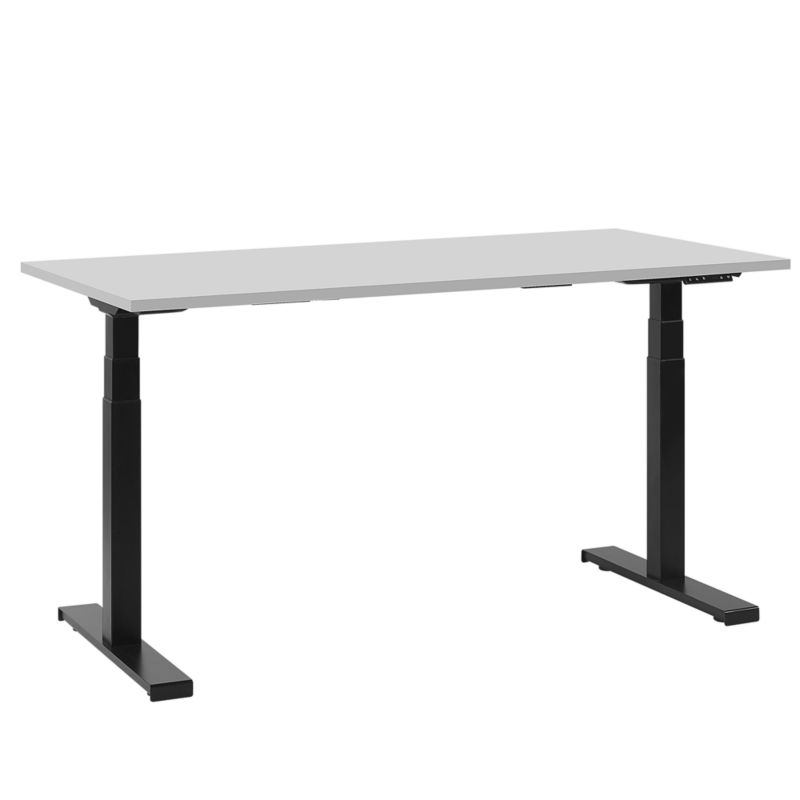 Biurko regulowane elektrycznie Destin ii Szary/ czarny 130 cm 72 cm 1 szt.
