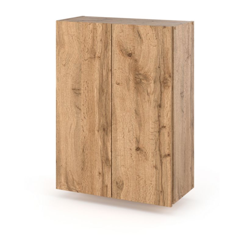 Szafka Łazienkowa Hurtownia-Mebli Wisząca Półek 2 Szafka łazienkowa wisząca 2DW60 60cm Dąb Wotan Dąb Wotan 60x30x80 cm 1sz