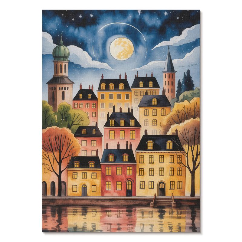 Plakat na Płótnie Tulup 29,7x42 cm (A3) Nocne miasto Do salonu, sypialni, 1 szt.