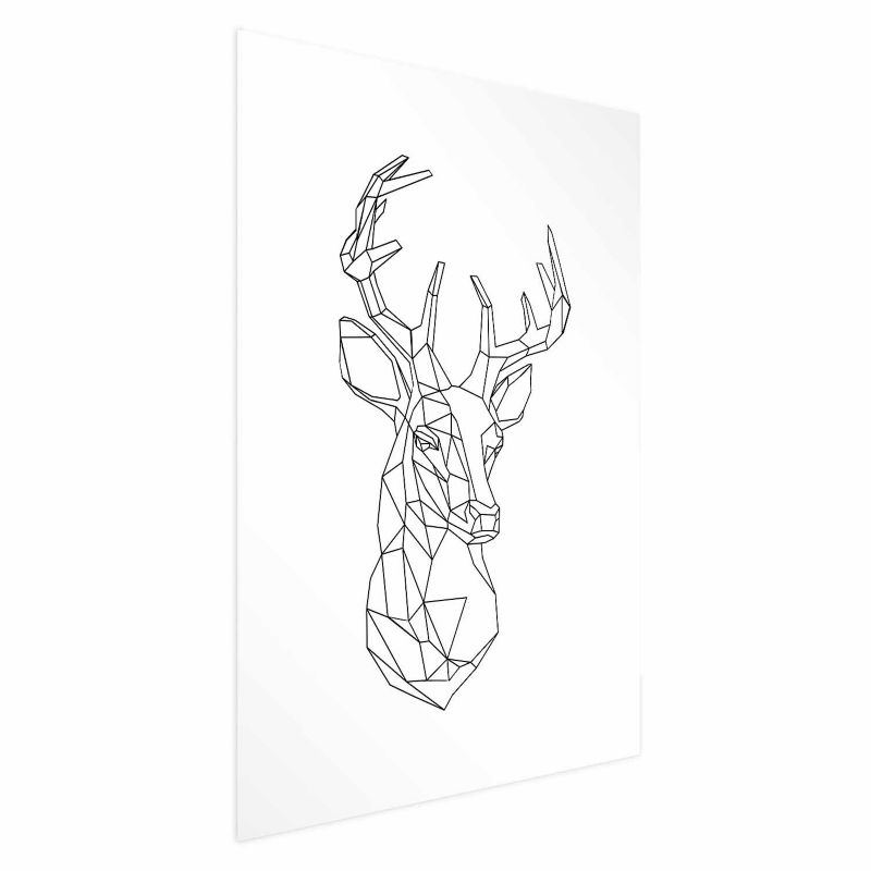 Plakat Artgeist Geometryczny jeleń 40x60 cm bez ramy 1 szt