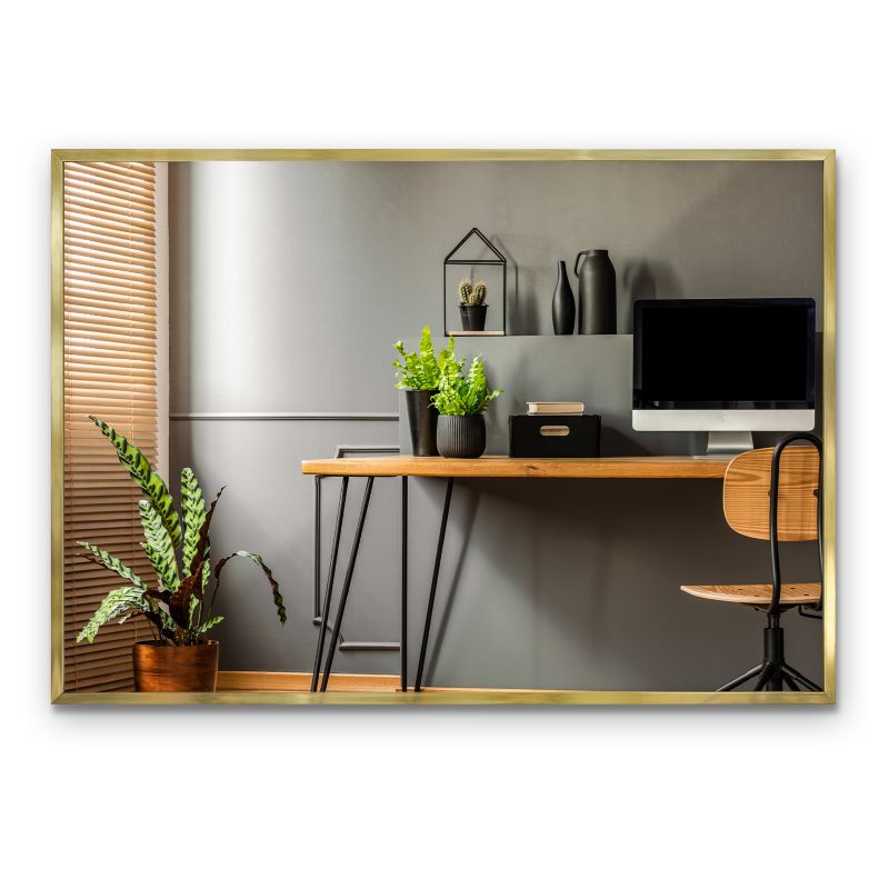 Lustro łazienkowe Tulup 100 x 70 cm Złota rama 1 szt.