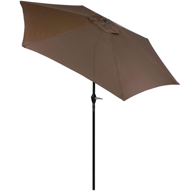 Parasol ogrodowy składany Springos 260 cm duży na balkon brązowy 1 szt.