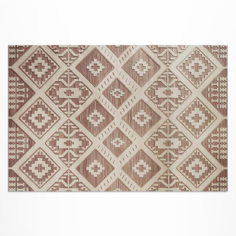 Dywan Winylowy Z Nadrukiem Wallfluent 140x210 cm Geometryczne kompozycje w stylu azteckim 1 szt.