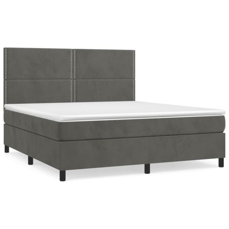 Łóżko kontynentalne WaszeMeble 180x200 cm ciemnoszare WM-3142978 1 szt.