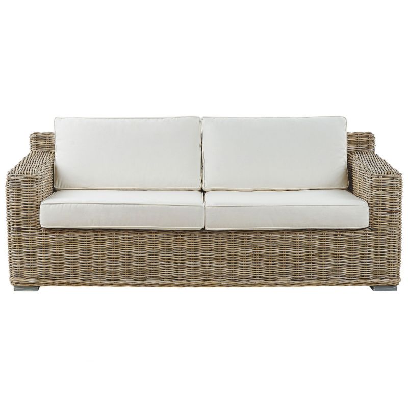 Sofa ogrodowa dla 2 osób Ardea Rattan Jasnobrązowy 1 szt.