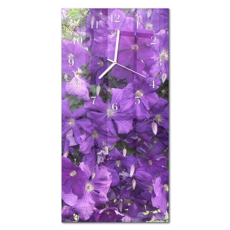 Zegar Ścienny Kuchenny Tulup 30x60 cm z Białymi Wskazówkami Pierwiosnki 1 szt.