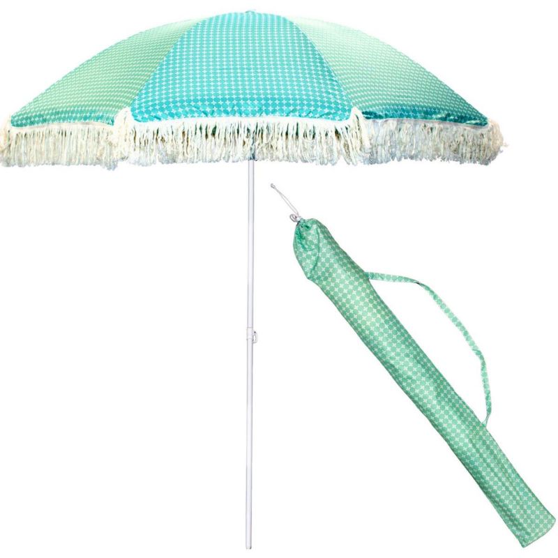 Parasol Progarden plażowo ogrodowy z frędzlami 174cm zielony 1szt.