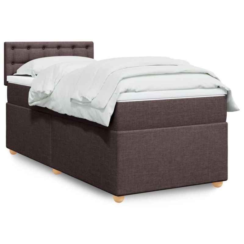 Łóżko z materacem tapicerowane WaszeMeble 80x200 cm brąz WM-3286524 1 szt.