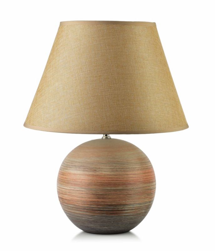 Lampa stołowa ceramiczna MONDEX LETI 22x35x45 cm szara 1 szt