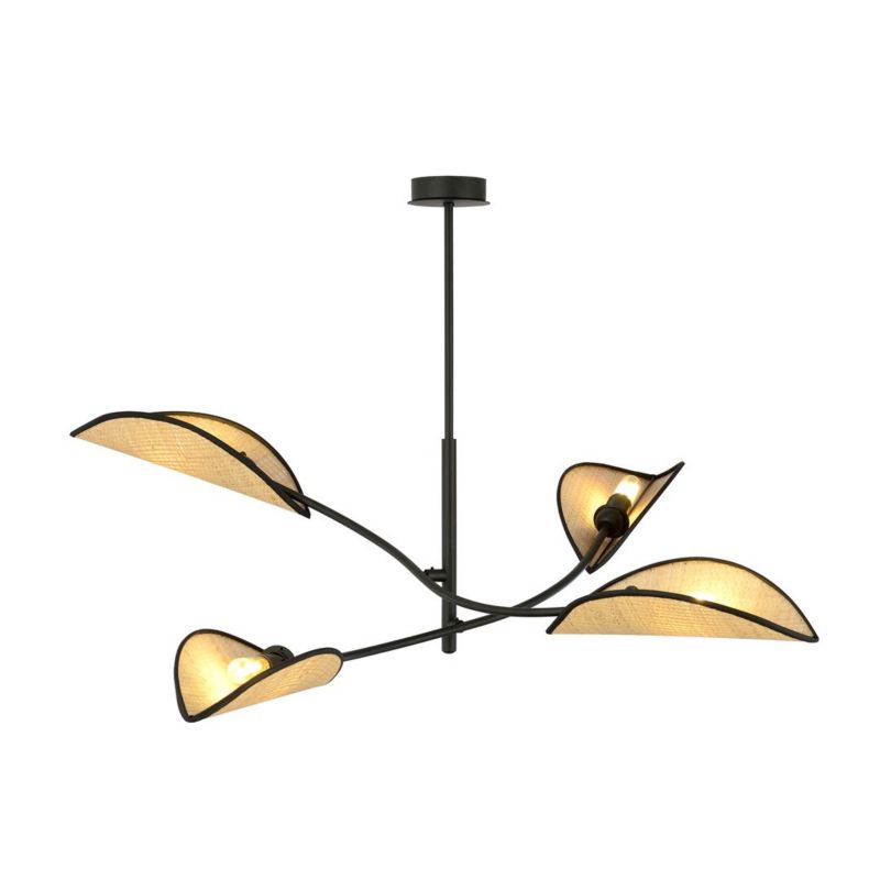 Żyrandol Emibig Lotus 1595 czarno-brązowy 102 cm szerokości 4xE14 x 10W 1 szt.