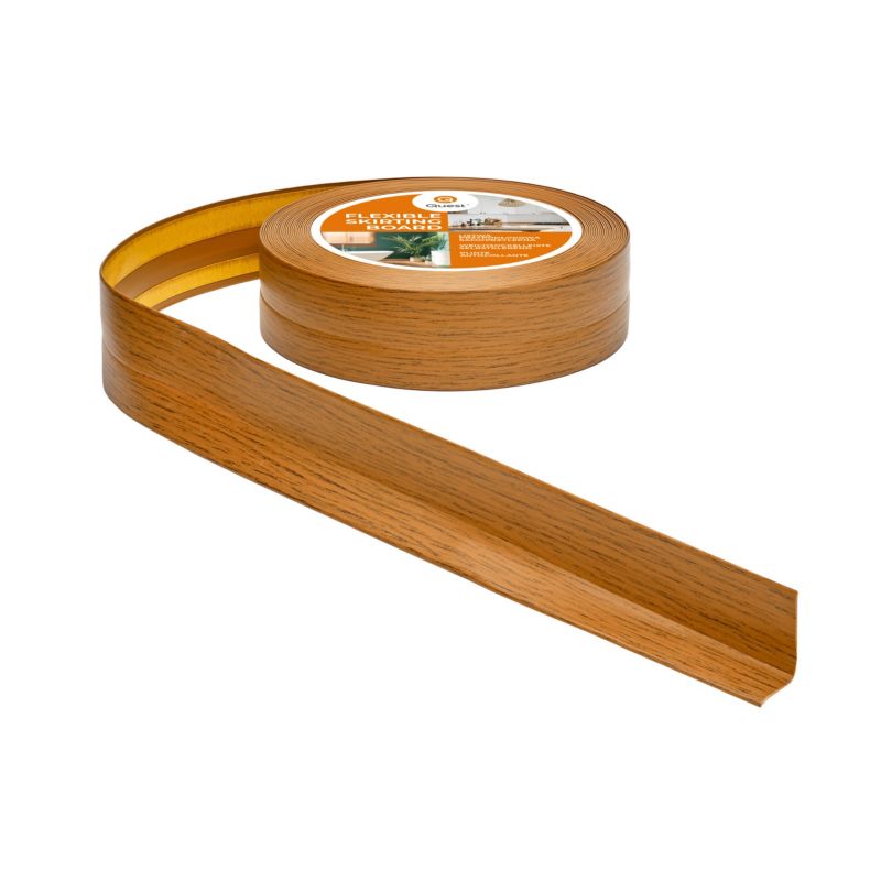 Listwa przypodłogowa PCV 32x23 mm QUEST, samoprzylepna elastyczna, miękka listwa podłogowa - 20 m, dąb rustykalny, 1szt.