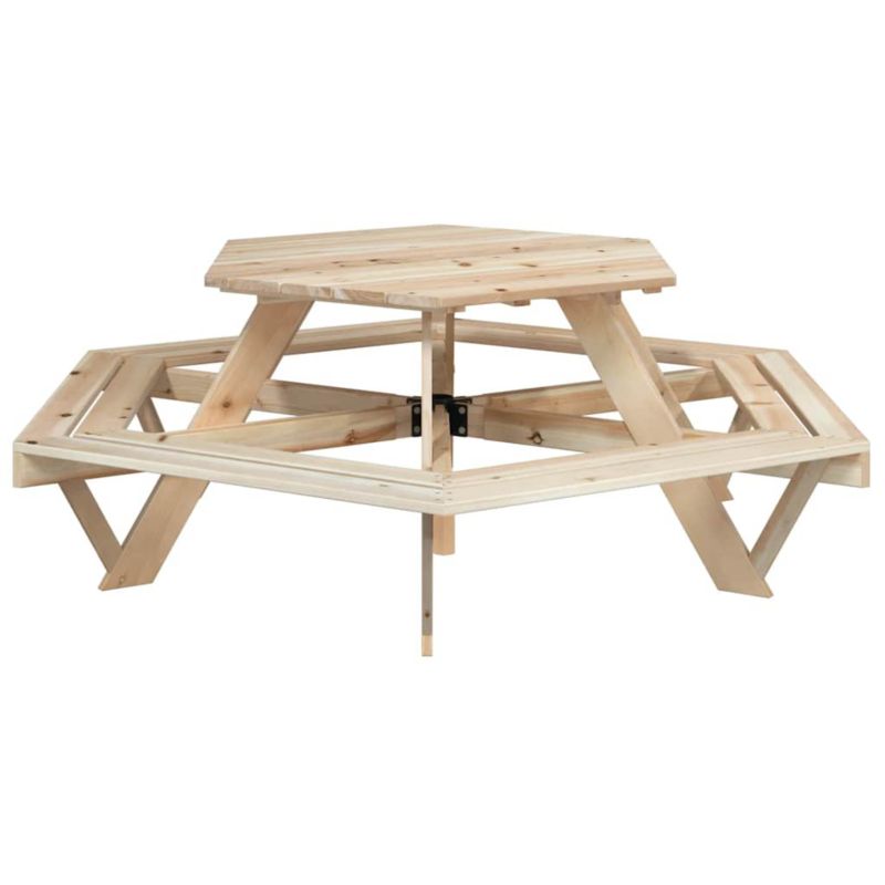 Stół piwny ogrodowy WaszeMeble drewno beżowy z otworem na parasol WM-4008993 1 kpl