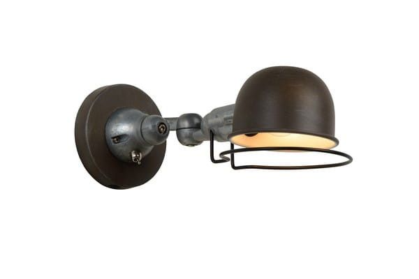 Kinkiet ścienny Lucide Honore brązowo-srebrny 1 x E14 x 40W IP20 wym: 11,5 x 10,5 x 30 cm - 1 szt.