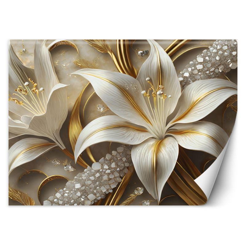 Fototapeta Feeby Lilie glamour złoty 200x140 1 szt