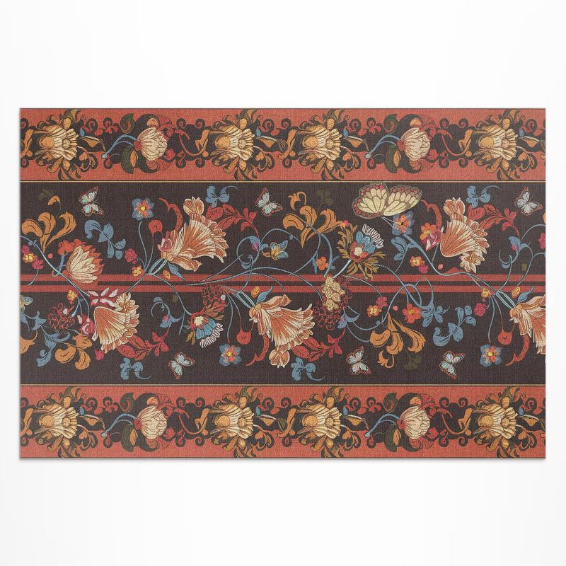 Balkonowy Dywan Winylowy UV Wallfluent 80x120 cm Roślinne ornament w stylu vintage 1 szt.