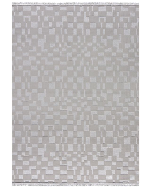Nowoczesny dywan, geometryczny 80x150cm Sora Volo Mazovia - szary, na ogrzewanie podłogowe, 1szt.