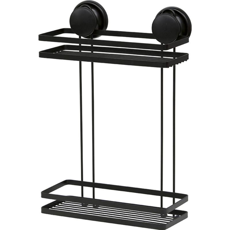 Dwupoziomowa półka wisząca Ortiz Tendance czarna 25 cm 1 szt.