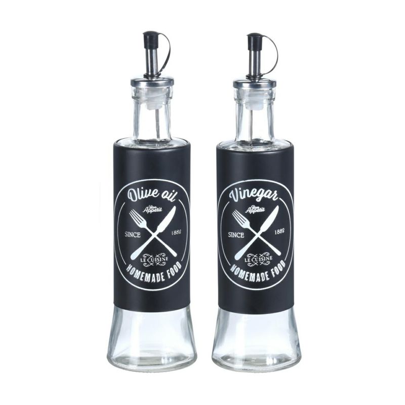 Butelki na oliwę i ocet Excellent Houseware szklane z dozownikiem 2x300 ml 24 cm 1 szt.