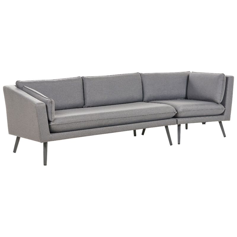 Sofa ogrodowa dla 3 osób Loretello Prawostronny Szary 1 szt.