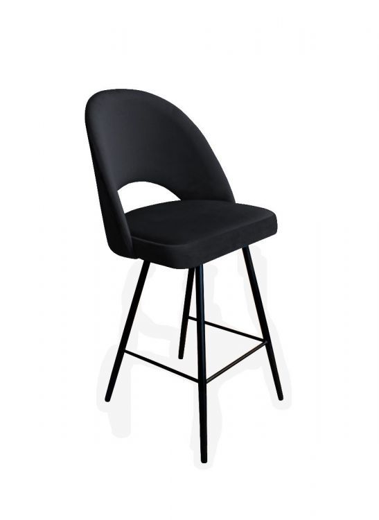 Hoker niski ISKAR VELVET czarny ATOS 1 szt.