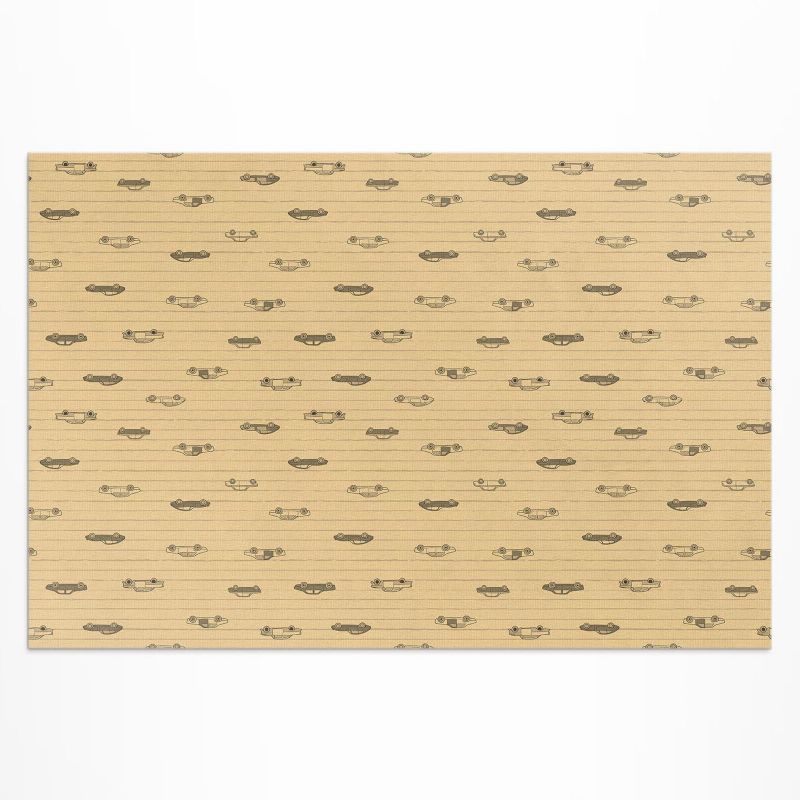 Zewnętrzny Dywan Winylowy Wallfluent 80x120 cm Stare retro vintage samochody 1 szt.