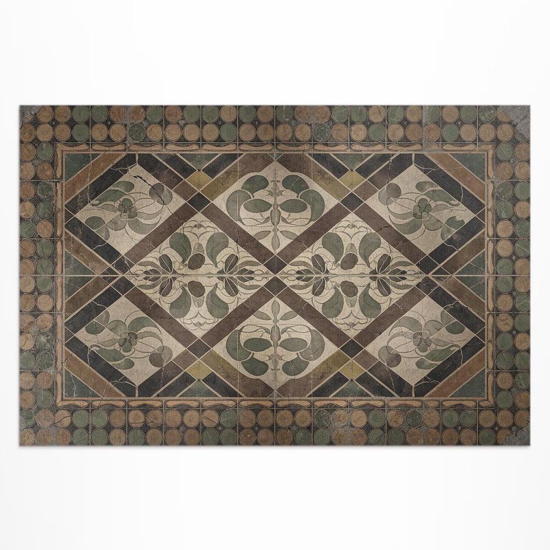 Zewnętrzny Dywan Winylowy Wallfluent 120x180 cm Wzór vintage ze wzorami kwiatów 1 szt.