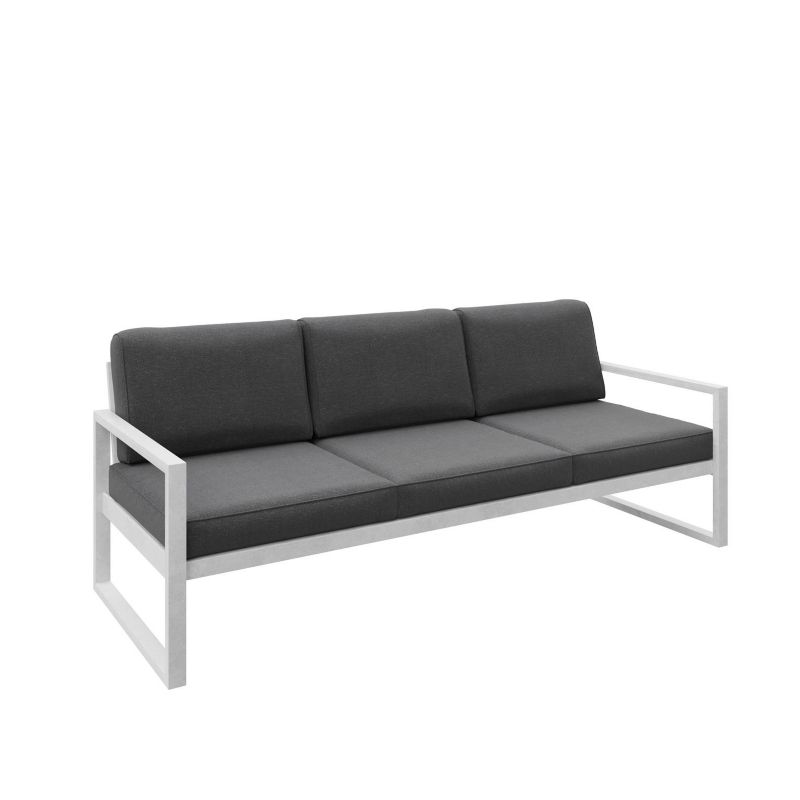 Sofa ogrodowa Bettso Alicante trzyosobowa na białych nogach szary 1szt.