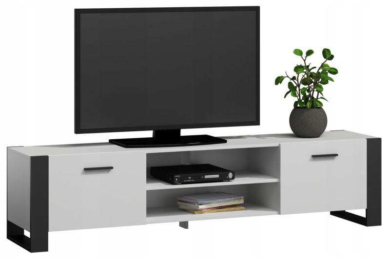 Szafka rtv Matkam szafka ALBA 185 cm Per biały-czarny 1 szt.
