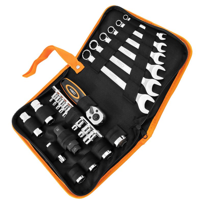 Zestaw narzędzi NEO TOOLS do motocykla - 25 szt. - miękkie etui 1 kpl